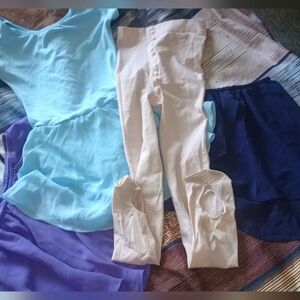 4-piece Dance / Ballet 6x- 7 Bloch Leotard, Tights And 2 Skirts